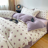 HKM-159507 Thickened Brushed Cartoon-Patterned Bedding Set - 3-Piece for Maternal and Child