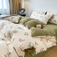 HKM-159507 Thickened Brushed Cartoon-Patterned Bedding Set - 3-Piece for Maternal and Child