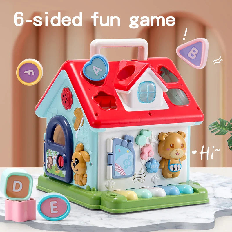 KTX-159763 Musical Activity Cube for Toddlers with Light and Sound - Educational Play Block for Learning Fun