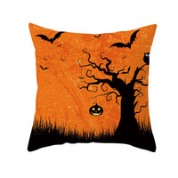 HKM-160019 Halloween Devil Print Pillow Cover - 45x45cm Polyester Cushion Case
