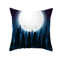 HKM-160019 Halloween Devil Print Pillow Cover - 45x45cm Polyester Cushion Case