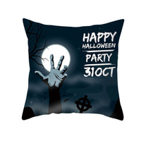 HKM-160019 Halloween Devil Print Pillow Cover - 45x45cm Polyester Cushion Case