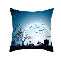 HKM-160019 Halloween Devil Print Pillow Cover - 45x45cm Polyester Cushion Case