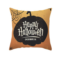 HKM-160019 Halloween Devil Print Pillow Cover - 45x45cm Polyester Cushion Case