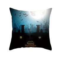 HKM-160019 Halloween Devil Print Pillow Cover - 45x45cm Polyester Cushion Case