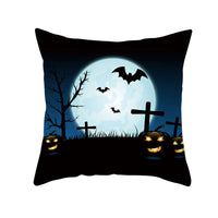 HKM-160019 Halloween Devil Print Pillow Cover - 45x45cm Polyester Cushion Case