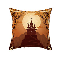 HKM-160019 Halloween Devil Print Pillow Cover - 45x45cm Polyester Cushion Case
