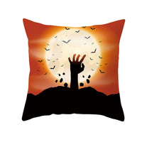 HKM-160019 Halloween Devil Print Pillow Cover - 45x45cm Polyester Cushion Case
