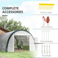 HKM-160339 Walk-In Tunnel Greenhouse 4x3m with Steel Frame, Double-Layer Cover, and Accessories