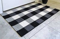 HKM-160403 Handmade Ethnic Style Cotton Hemp Retro Rectangular Mat - 60x90cm