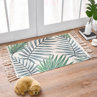 HKM-160403 Handmade Ethnic Style Cotton Hemp Retro Rectangular Mat - 60x90cm
