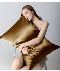 HKM-160467 Double-Sided Mulberry Silk Sleeping Envelope Pillow Case in White - 48cm x 74cm