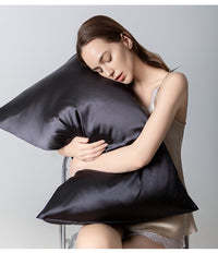 HKM-160467 Double-Sided Mulberry Silk Sleeping Envelope Pillow Case in White - 48cm x 74cm
