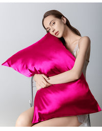 HKM-160467 Double-Sided Mulberry Silk Sleeping Envelope Pillow Case in White - 48cm x 74cm