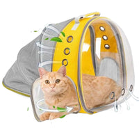 HKM-160531 Expandable Transparent Mesh Pet Backpack - Lightweight Carrier for Cats Up to 6kg - Various Colors Available