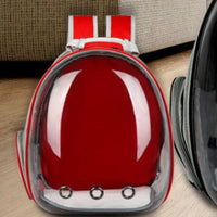 HKM-160531 Expandable Transparent Mesh Pet Backpack - Lightweight Carrier for Cats Up to 6kg - Various Colors Available