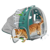 HKM-160531 Expandable Transparent Mesh Pet Backpack - Lightweight Carrier for Cats Up to 6kg - Various Colors Available