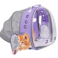 HKM-160531 Expandable Transparent Mesh Pet Backpack - Lightweight Carrier for Cats Up to 6kg - Various Colors Available