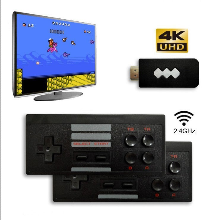HKM-160531 HD Game Console with 568 Built-in Classic Games and Wireless Controller for Two Players