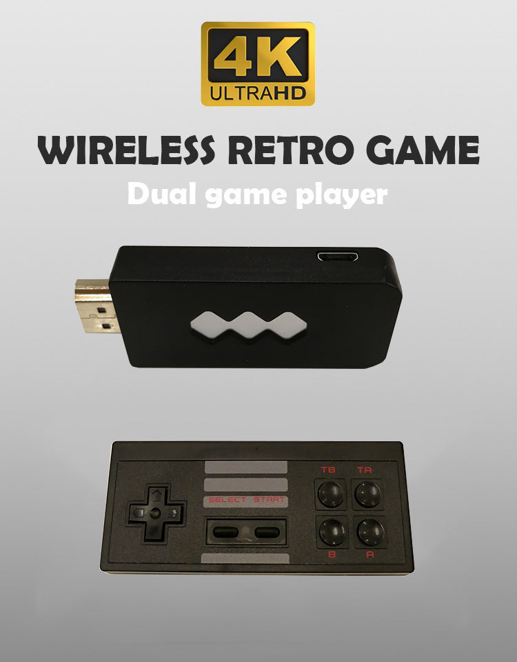 HKM-160531 HD Game Console with 568 Built-in Classic Games and Wireless Controller for Two Players