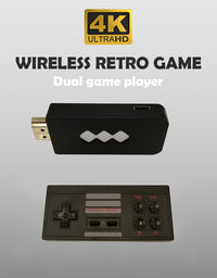 HKM-160531 HD Game Console with 568 Built-in Classic Games and Wireless Controller for Two Players