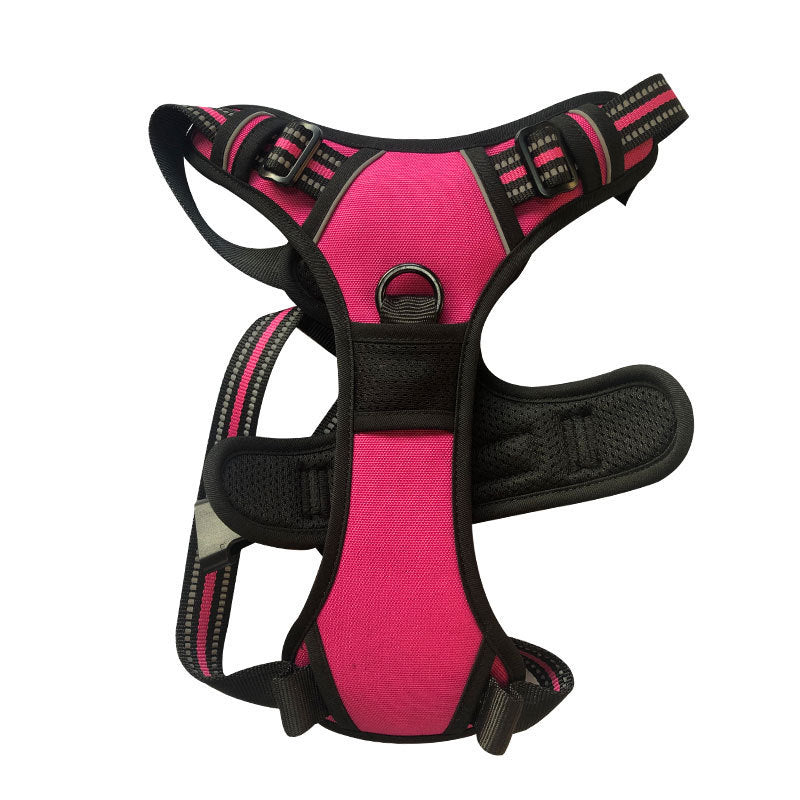 HKM-160531 Reflective Explosion-Proof Dog Harness - Oxford Cloth, Mesh, and EVA Material - Adjustable for Small to Large Dogs