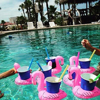 HKM-160595 Inflatable PVC Flamingo Cup Holder for Swimming Pool and Beach Fun - 20x18x18cm