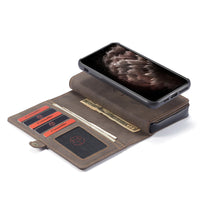 HKM-160595 Leather Wallet Style Phone Case for Select Apple and Samsung Models - Handmade TPU and Leather, Available in Multiple Colors
