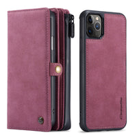 HKM-160595 Leather Wallet Style Phone Case for Select Apple and Samsung Models - Handmade TPU and Leather, Available in Multiple Colors