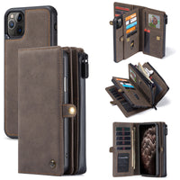HKM-160595 Leather Wallet Style Phone Case for Select Apple and Samsung Models - Handmade TPU and Leather, Available in Multiple Colors