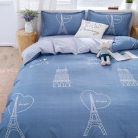 HKM-160659 Aloe Cotton Four-Piece Bedding Set in Various Patterns and Sizes