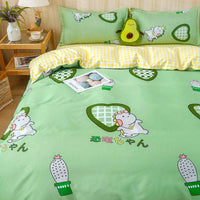 HKM-160659 Aloe Cotton Four-Piece Bedding Set in Various Patterns and Sizes