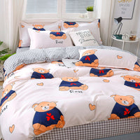 HKM-160659 Aloe Cotton Four-Piece Bedding Set in Various Patterns and Sizes
