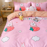 HKM-160659 Aloe Cotton Four-Piece Bedding Set in Various Patterns and Sizes