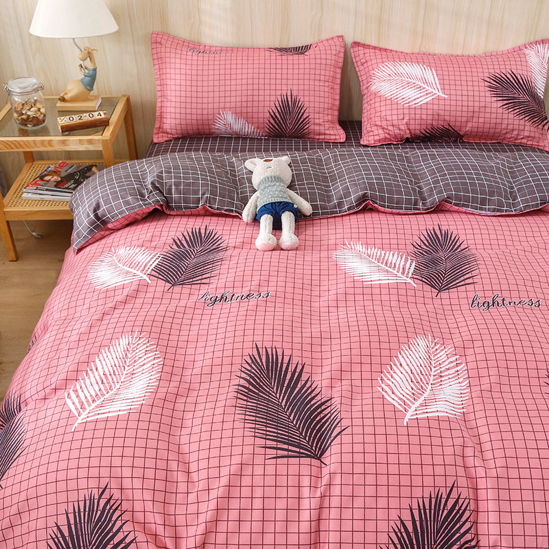 HKM-160659 Aloe Cotton Four-Piece Bedding Set in Various Patterns and Sizes
