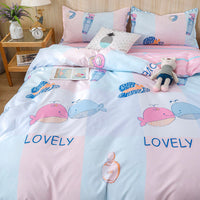 HKM-160659 Aloe Cotton Four-Piece Bedding Set in Various Patterns and Sizes