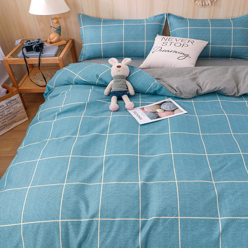 HKM-160659 Aloe Cotton Four-Piece Bedding Set in Various Patterns and Sizes