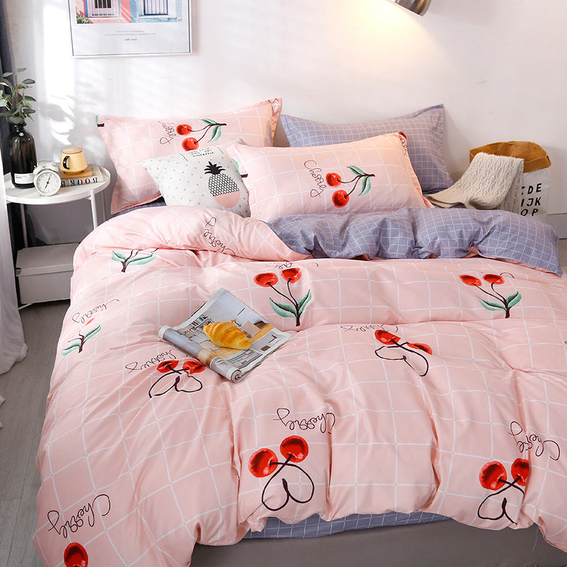 HKM-160659 Aloe Cotton Four-Piece Bedding Set in Various Patterns and Sizes