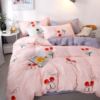 HKM-160659 Aloe Cotton Four-Piece Bedding Set in Various Patterns and Sizes