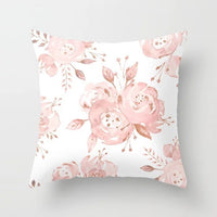 HKM-160723 Pink Peach Skin Cushion Cover - Blended Fabric Decorative Pillowcase 45x45cm