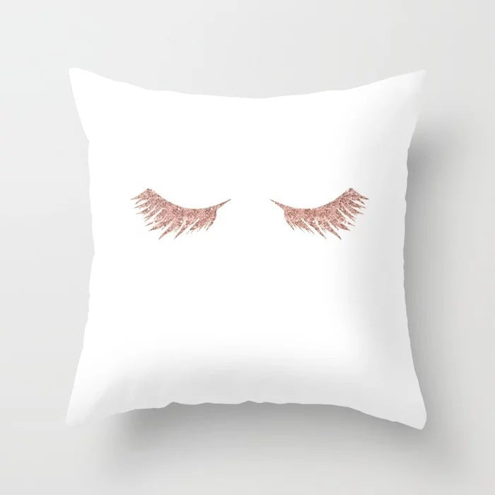 HKM-160723 Pink Peach Skin Cushion Cover - Blended Fabric Decorative Pillowcase 45x45cm