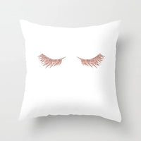 HKM-160723 Pink Peach Skin Cushion Cover - Blended Fabric Decorative Pillowcase 45x45cm