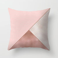 HKM-160723 Pink Peach Skin Cushion Cover - Blended Fabric Decorative Pillowcase 45x45cm