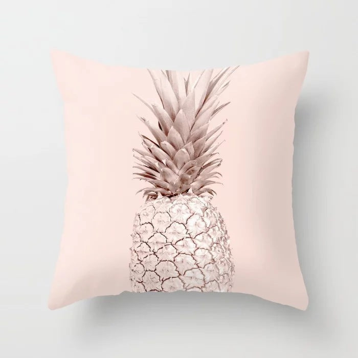 HKM-160723 Pink Peach Skin Cushion Cover - Blended Fabric Decorative Pillowcase 45x45cm