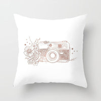 HKM-160723 Pink Peach Skin Cushion Cover - Blended Fabric Decorative Pillowcase 45x45cm