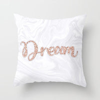 HKM-160723 Pink Peach Skin Cushion Cover - Blended Fabric Decorative Pillowcase 45x45cm