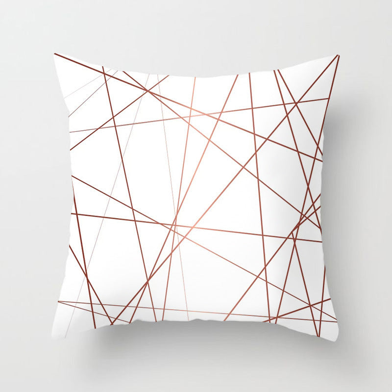 HKM-160723 Pink Peach Skin Cushion Cover - Blended Fabric Decorative Pillowcase 45x45cm