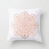 HKM-160723 Pink Peach Skin Cushion Cover - Blended Fabric Decorative Pillowcase 45x45cm