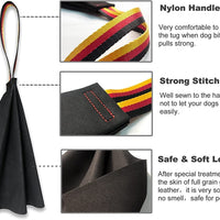 HKM-160787 Crazy Horse-dog Bite Cloth Dog Training Supplies Interactive Cowhide Bite Pet Toy