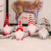 HKM-161107 Christmas Faceless Doll Ornament - Knitted Fabric Forest Man Decoration, 16cm